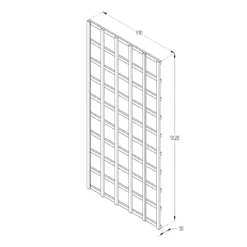 6ft Pine Trellis Panel, Pack Of 4 (W)91cm X (H)183cm -Hozelock Shop 6ft pine trellis panel pack of 4 w 91cm x h 183cm5013053173312 18bq