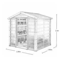 Adman Steel Sheds Multigrow 6.4x6.1 Greenhouse With Adjustable Vent -Hozelock Shop adman steel sheds multigrow 6 4x6 1 greenhouse with adjustable vent5391538910318 01t bq