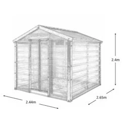 Adman Steel Sheds Multigrow 8x8.8 Greenhouse With Adjustable Vent -Hozelock Shop adman steel sheds multigrow 8x8 8 greenhouse with adjustable vent5391538910356 01t bq