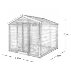 Adman Steel Sheds Multigrow 9.4x8.8 Greenhouse With Adjustable Vent -Hozelock Shop adman steel sheds multigrow 9 4x8 8 greenhouse with adjustable vent5391538910387 01t bq