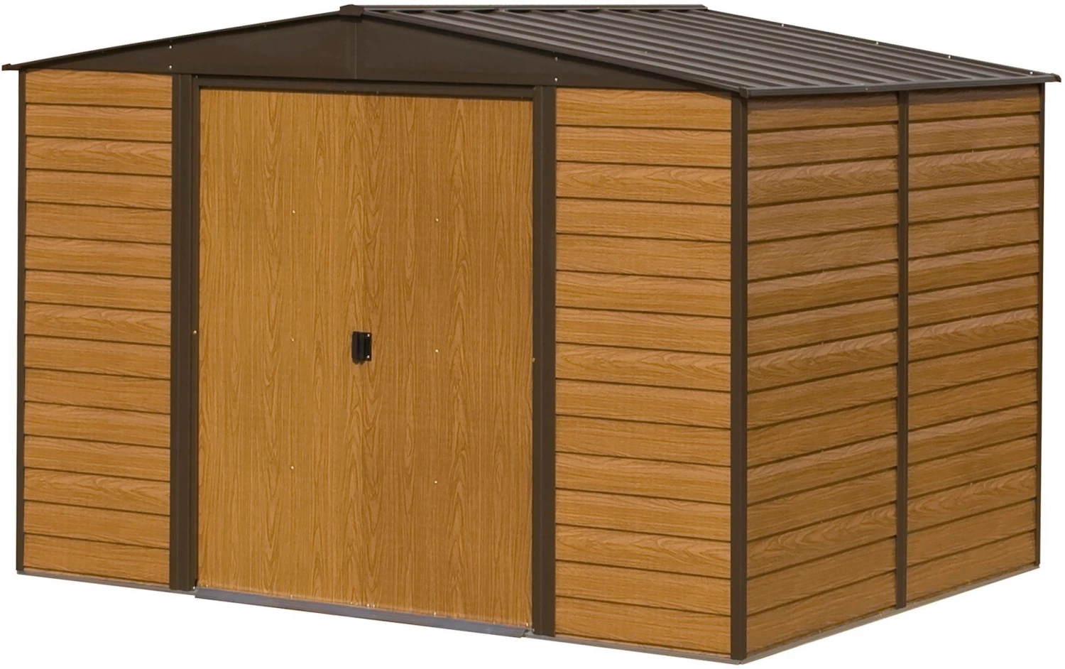 Arrow Woodvale 12x10 Apex Coffee Metal Shed 1 Arrow Woodvale 12x10 Apex Coffee Metal Shed