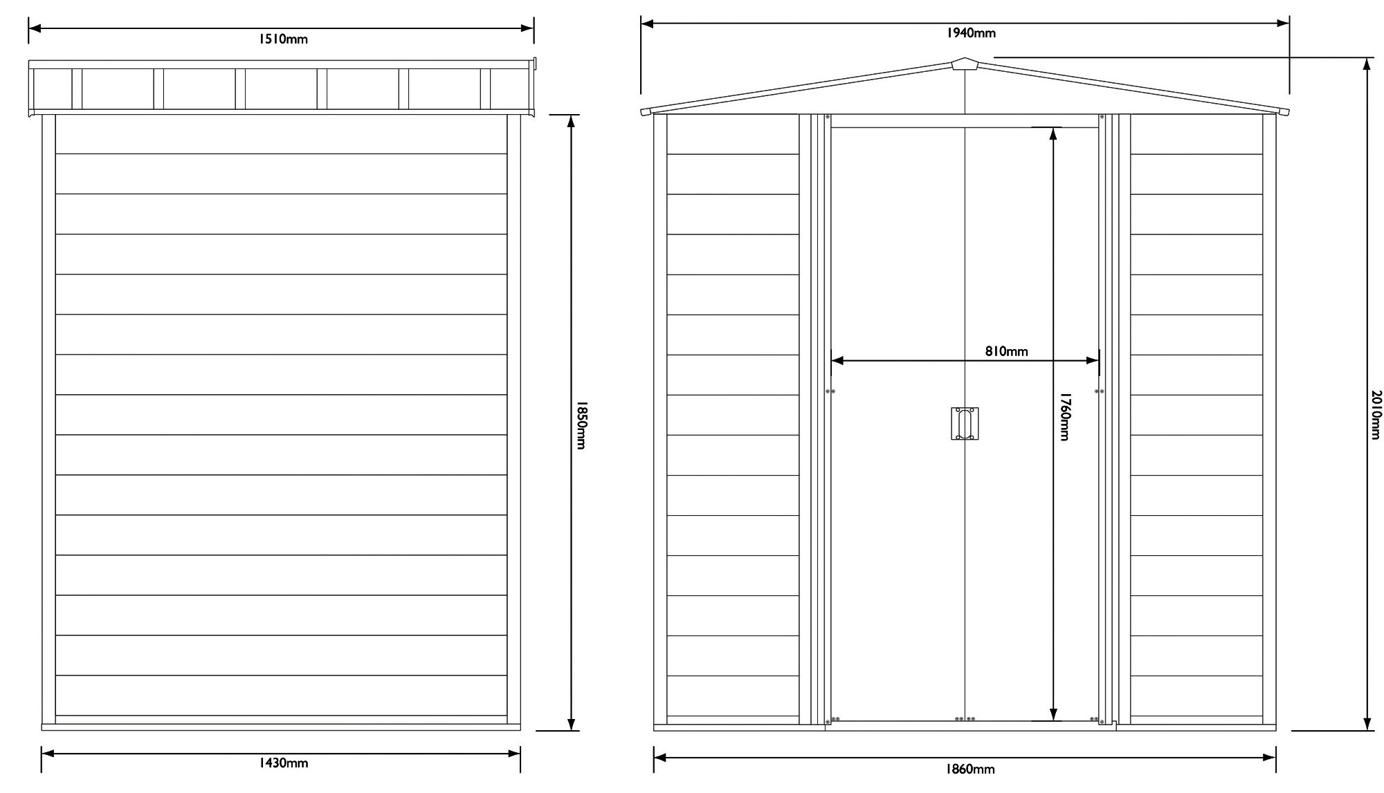 Arrow Woodvale 6x5 Apex Coffee Metal Shed 5 Arrow Woodvale 6x5 Apex Coffee Metal Shed - Image 5