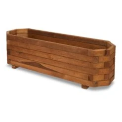 Blooma Bopha Brown Wooden Rectangular Trough 5 Blooma Bopha Brown Wooden Rectangular Trough -Hozelock Shop blooma bopha brown wooden rectangular trough3663602701415 03bq