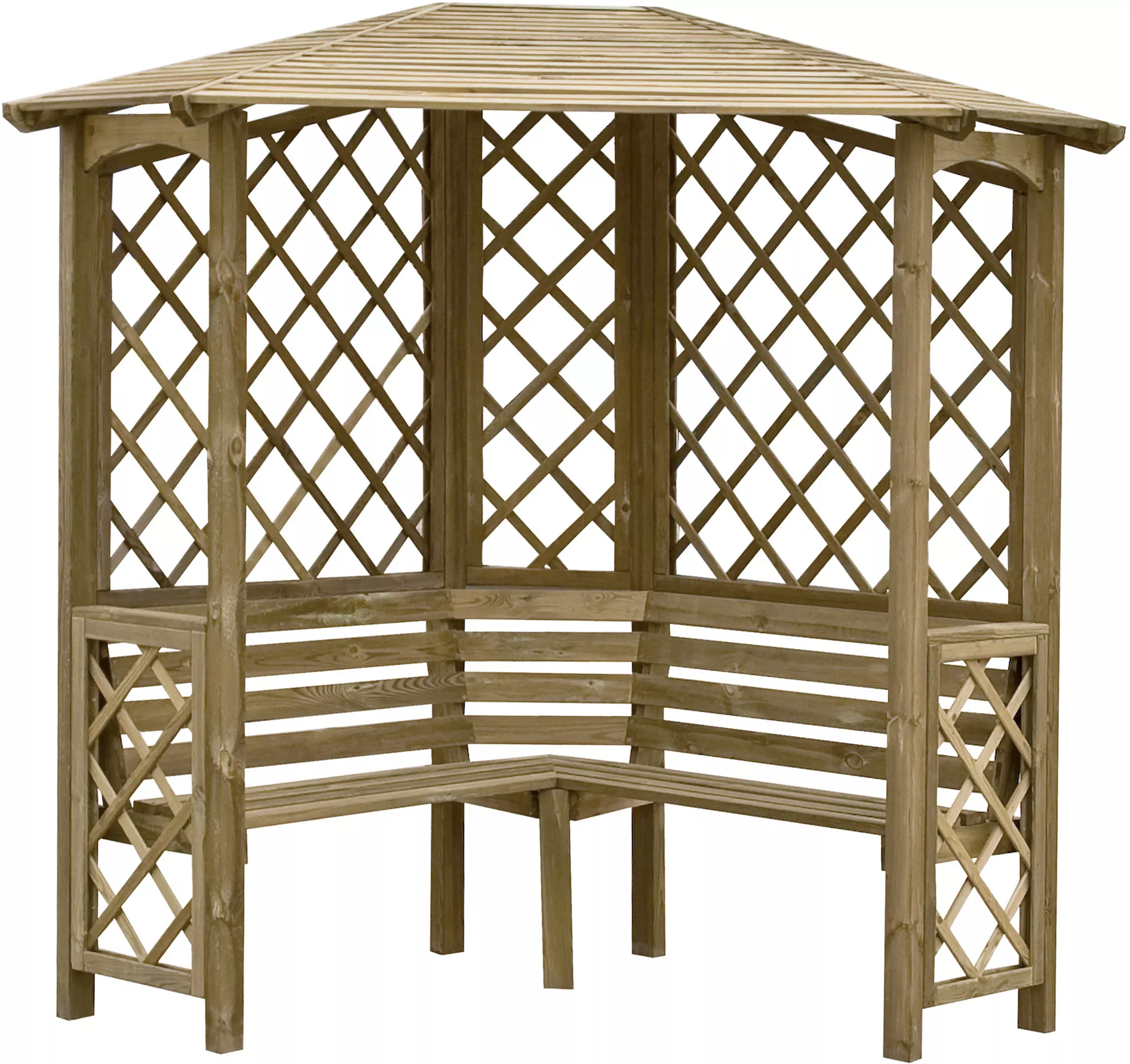 Blooma Chiltern Corner Arbour, (H)2100mm (W)1580mm (D)1580mm - Assembly Service Included 2 Blooma Chiltern Corner Arbour, (H)2100mm (W)1580mm (D)1580mm - Assembly Service Included - Image 2