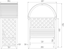 Blooma Chiltern Round Top Arbour, (H)1990mm (W)1340mm (D)800mm - Assembly Required 9 Blooma Chiltern Round Top Arbour, (H)1990mm (W)1340mm (D)800mm - Assembly Required -Hozelock Shop blooma chiltern round top arbour h 1990mm w 1340mm d 800mm assembly required5397007055641 01t bq