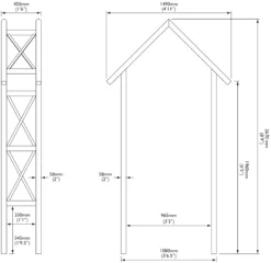Blooma Cottage Apex Top Softwood Arch 5 Blooma Cottage Apex Top Softwood Arch -Hozelock Shop blooma cottage apex top softwood arch5397007055528 01t bq