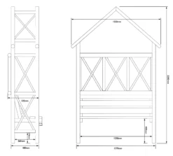Blooma Cottage Arbour, (H)2200mm (W)560mm (D)560mm - Assembly Service Included -Hozelock Shop blooma cottage arbour h 2200mm w 560mm d 560mm assembly service included5397007111606 01t bq