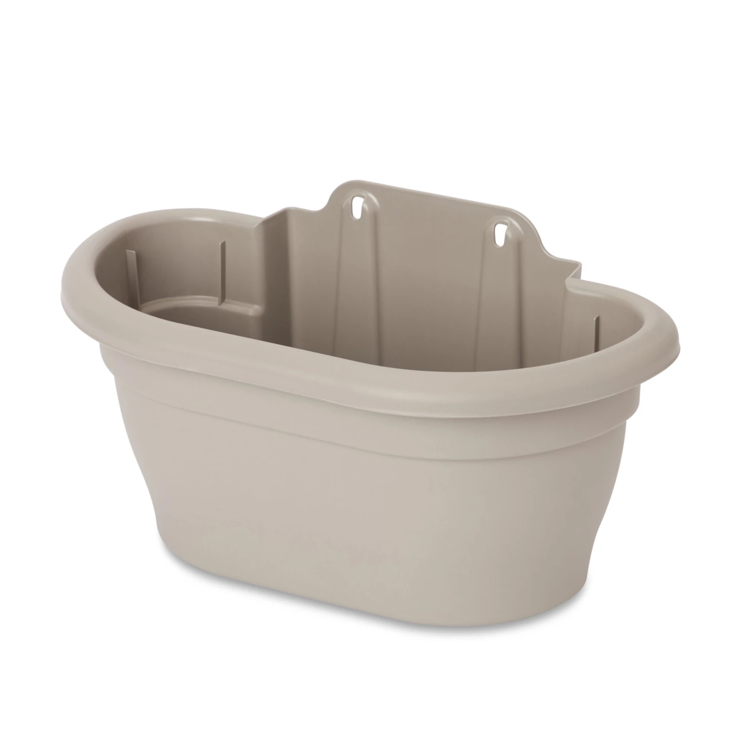 Blooma Florus Taupe Plastic Oval Trough 2 Blooma Florus Taupe Plastic Oval Trough - Image 2
