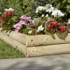 Hozelock Shop -Hozelock Shop blooma gydan green pine horizontal log edging h 20cm l 1m3663602726357 01i bq