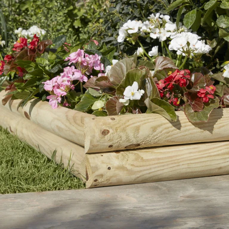 Hozelock Shop -Hozelock Shop blooma gydan green pine horizontal log edging h 20cm l 1m3663602726357 01i bq 768x768 1