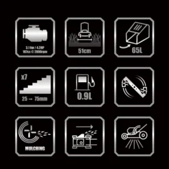 Erbauer ELMP170SP51 167cc Petrol Rotary Lawnmower -Hozelock Shop erbauer elmp170sp51 167cc petrol rotary lawnmower5059340124438 01t