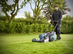 Erbauer EXT ELM18-Li Cordless 36V Lawnmower -Hozelock Shop erbauer ext elm18 li cordless 36v lawnmower3663602418276 26i