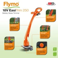Flymo EasiTrim 250 18V 250mm Cordless Grass Trimmer -Hozelock Shop flymo easitrim 250 18v 250mm cordless grass trimmer7392930760943 01t bq