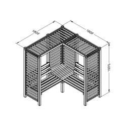 Forest Firenze Corner Arbour, (H)1970mm (W)1800mm (D)1800mm - Assembly Required 27 Forest Firenze Corner Arbour, (H)1970mm (W)1800mm (D)1800mm - Assembly Required -Hozelock Shop forest firenze corner arbour h 1970mm w 1800mm d 1800mm assembly required5013053185049 01t bq