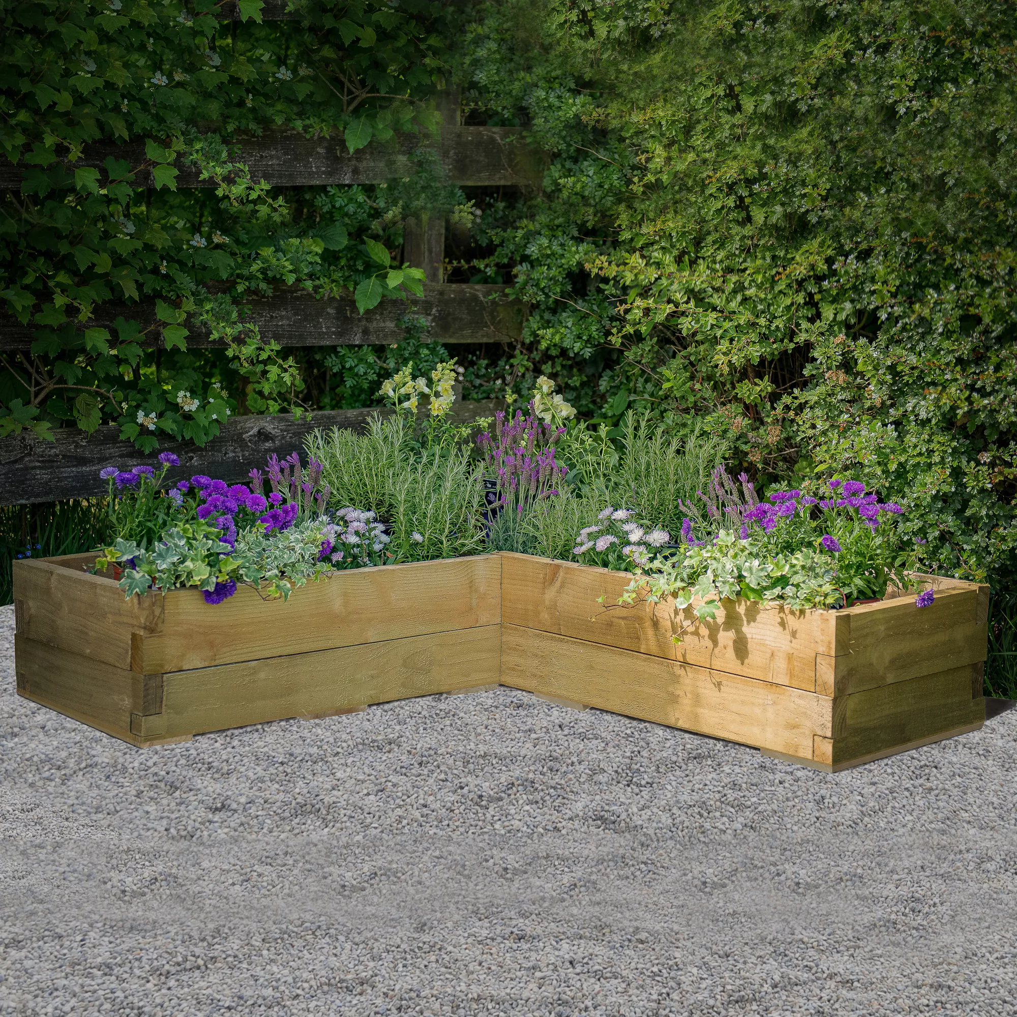 Forest Garden 1.3m X 1.3m Mixed Softwood Rectangular Raised Bed Kit 1.72m² 3 Forest Garden 1.3m X 1.3m Mixed Softwood Rectangular Raised Bed Kit 1.72m² - Image 3