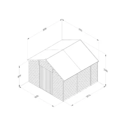 Forest Garden 10x10 Apex Dip Treated Shiplap Wooden Shed With Floor (Base Included) -Hozelock Shop forest garden 10x10 apex dip treated shiplap wooden shed with floor base included 5013053192931 02t