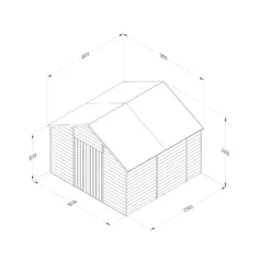 Forest Garden 10x10 Apex Pressure Treated Overlap Wooden Shed With Floor -Hozelock Shop forest garden 10x10 apex pressure treated overlap wooden shed with floor5013053192801 01t
