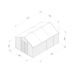 Forest Garden 10x15 Ft Apex Overlap Wooden Shed With Floor -Hozelock Shop forest garden 10x15 ft apex overlap wooden shed with floor5013053192818 01t