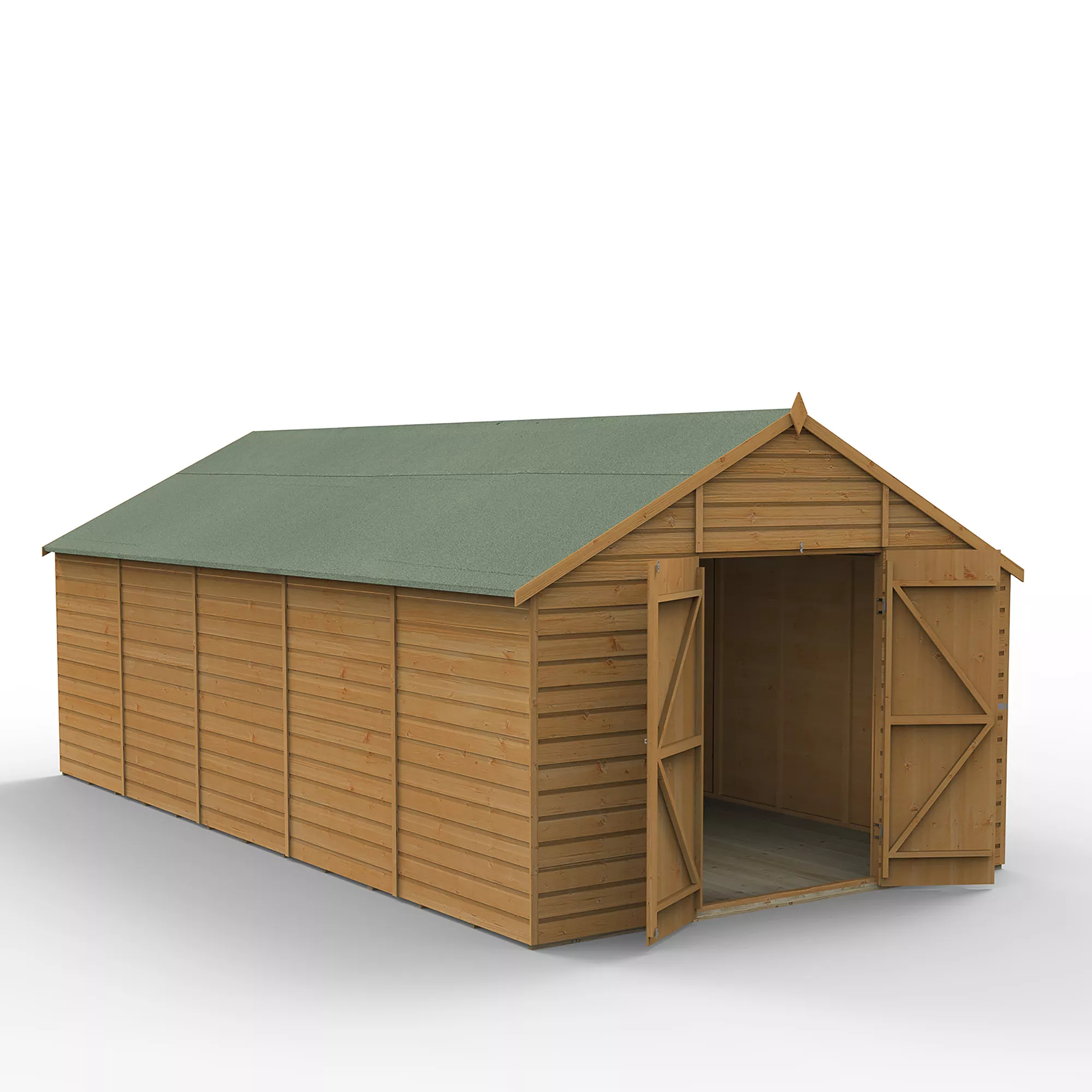 Forest Garden 10x20 Apex Dip Treated Shiplap Wooden Shed With Floor (Base Included) - Assembly Service Included 1 Forest Garden 10x20 Apex Dip Treated Shiplap Wooden Shed With Floor (Base Included) - Assembly Service Included