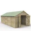 Forest Garden 10x20 Apex Pressure Treated Overlap Wooden Shed With Floor - Assembly Service Included