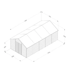 Forest Garden 10x20 Apex Pressure Treated Overlap Wooden Shed With Floor - Assembly Service Included -Hozelock Shop forest garden 10x20 apex pressure treated overlap wooden shed with floor assembly service included5013053192825 01t