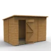 Forest Garden 10x6 Pent Dip Treated Shiplap Wooden Shed With Floor (Base Included) - Assembly Service Included
