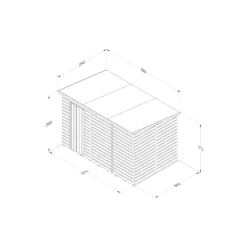 Forest Garden 10x6 Pent Dip Treated Shiplap Wooden Shed With Floor (Base Included) - Assembly Service Included -Hozelock Shop forest garden 10x6 pent dip treated shiplap wooden shed with floor base included assembly service included5013053193884 02i