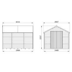Forest Garden 10x8 Apex Pressure Treated Overlap Wooden Shed With Floor -Hozelock Shop forest garden 10x8 apex pressure treated overlap wooden shed with floor5013053177921 01t bq