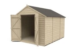 Forest Garden 10x8 Apex Pressure Treated Overlap Wooden Shed With Floor -Hozelock Shop forest garden 10x8 apex pressure treated overlap wooden shed with floor5013053177921 21c bq