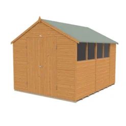 Forest Garden 10x8 Ft Apex Shiplap Wooden 2 Door 4 Windows Shed With Floor - Assembly Service Included -Hozelock Shop forest garden 10x8 ft apex shiplap wooden 2 door 4 windows shed with floor assembly service included5013053178829 04c bq