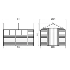 Forest Garden 10x8 Ft Apex Shiplap Wooden 2 Door 4 Windows Shed With Floor - Assembly Service Included -Hozelock Shop forest garden 10x8 ft apex shiplap wooden 2 door 4 windows shed with floor assembly service included5013053178829 04t bq