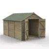 Forest Garden 12x8 Ft Apex Overlap Wooden Shed With Floor - Assembly Service Included