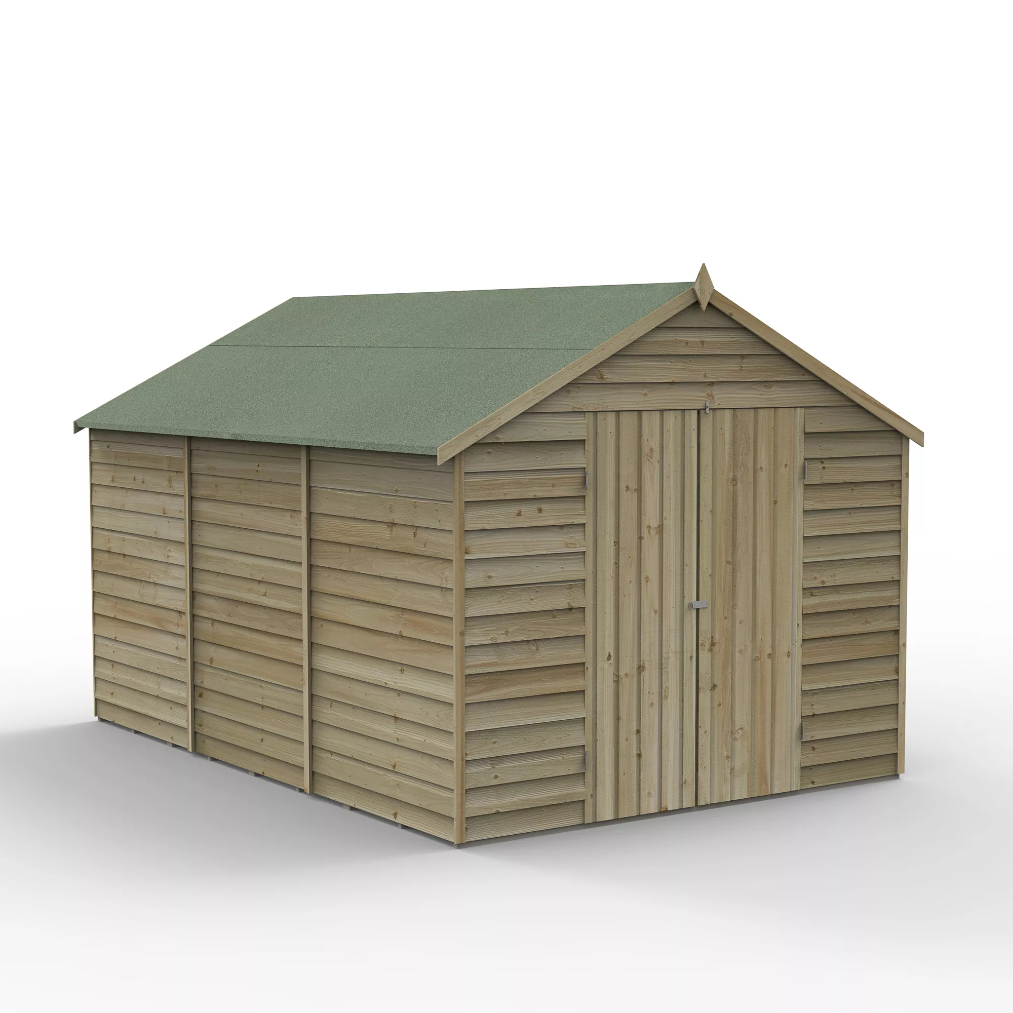 Forest Garden 12x8 Ft Apex Overlap Wooden Shed With Floor - Assembly Service Included 2 Forest Garden 12x8 Ft Apex Overlap Wooden Shed With Floor - Assembly Service Included - Image 2
