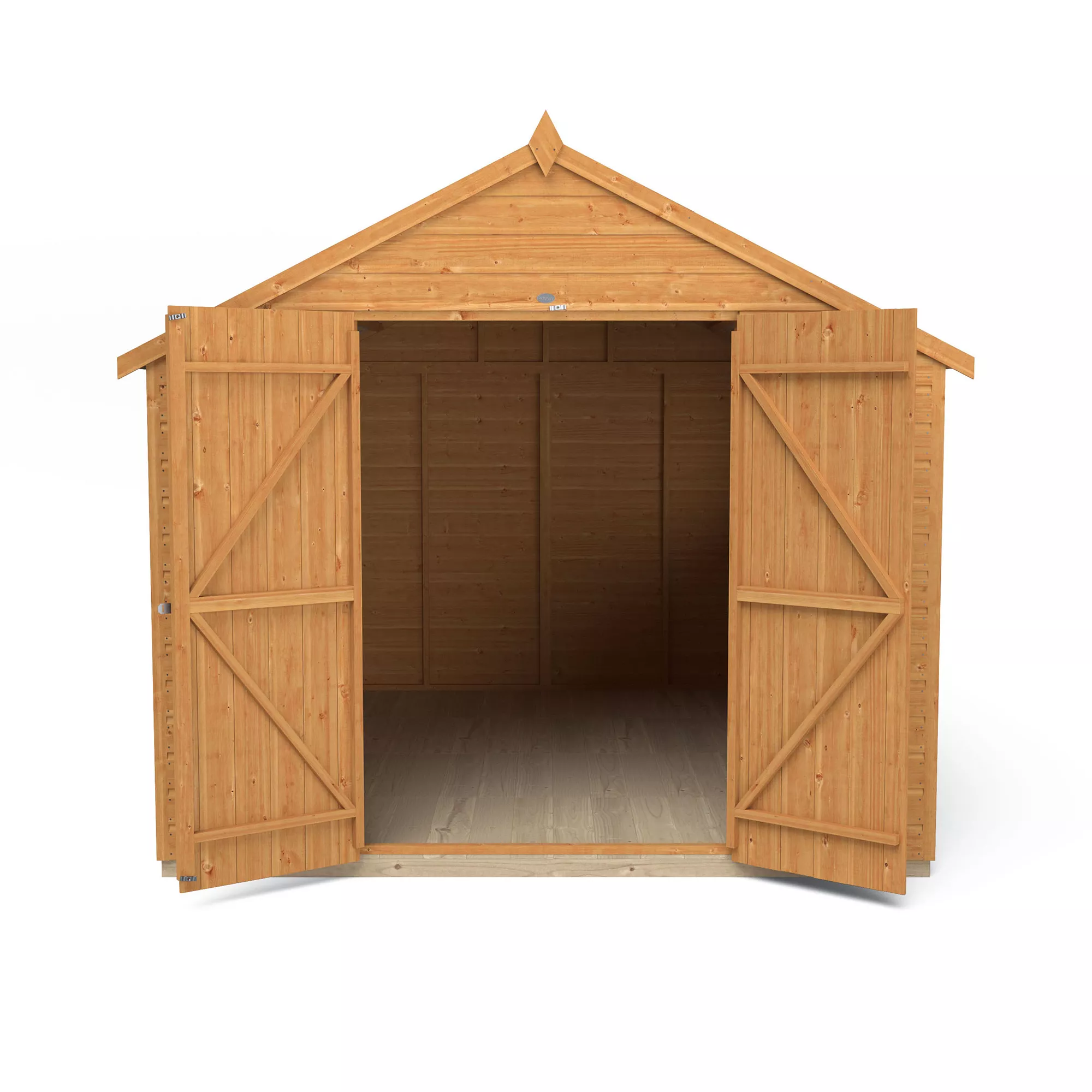 Forest Garden 12x8 Ft Apex Shiplap Wooden 2 Door 6 Windows Shed With Floor 4 Forest Garden 12x8 Ft Apex Shiplap Wooden 2 Door 6 Windows Shed With Floor - Image 4