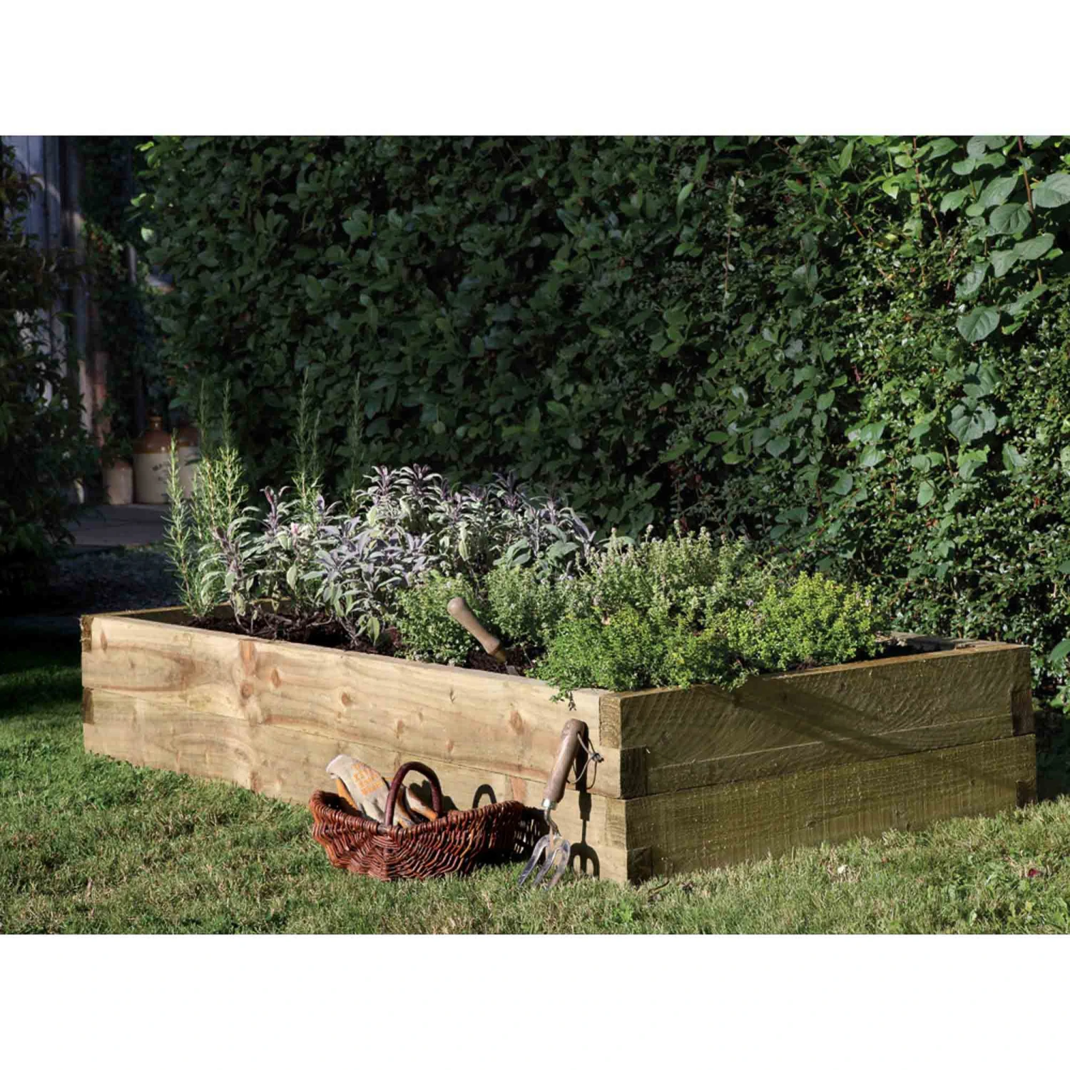 Forest Garden 28 X 180 X 90 Wood Rectangular Raised Bed Kit 1 Forest Garden 28 X 180 X 90 Wood Rectangular Raised Bed Kit