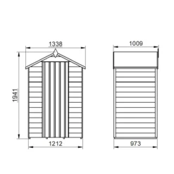 Forest Garden 4x3 Apex Dip Treated Overlap Wooden Shed With Floor (Base Included) -Hozelock Shop forest garden 4x3 apex dip treated overlap wooden shed with floor base included 5013053176719 01t bq
