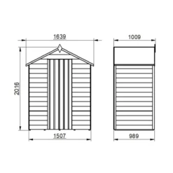 Forest Garden 5x3 Ft Apex Overlap Wooden Shed With Floor (Base Included) - Assembly Service Included -Hozelock Shop forest garden 5x3 ft apex overlap wooden shed with floor base included assembly service included5013053177075 01t bq