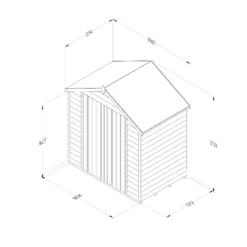 Forest Garden 6x4 Apex Pressure Treated Overlap Wooden Shed With Floor - Assembly Service Included -Hozelock Shop forest garden 6x4 apex pressure treated overlap wooden shed with floor assembly service included5013053192122 01t