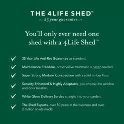 Forest Garden 6x4 Apex Pressure Treated Overlap Wooden Shed With Floor - Assembly Service Included -Hozelock Shop forest garden 6x4 apex pressure treated overlap wooden shed with floor assembly service included5013053192801 03t