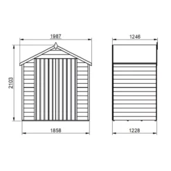 Forest Garden 6x4 Ft Apex Wooden 2 Door Shed With Floor - Assembly Service Included -Hozelock Shop forest garden 6x4 ft apex wooden 2 door shed with floor assembly service included5013053177303 01t bq