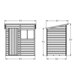 Forest Garden 6x4 Ft Pent Shiplap Wooden 2 Windows Shed With Floor (Base Included) - Assembly Service Included -Hozelock Shop forest garden 6x4 ft pent shiplap wooden 2 windows shed with floor base included assembly service included5013053178904 04t bq