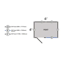 Forest Garden 6x4 Ft Pent Shiplap Wooden 2 Windows Shed With Floor (Base Included) - Assembly Service Included -Hozelock Shop forest garden 6x4 ft pent shiplap wooden 2 windows shed with floor base included assembly service included5013053178904 05t bq