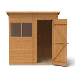 Forest Garden 6x4 Ft Pent Shiplap Wooden 2 Windows Shed With Floor (Base Included) - Assembly Service Included -Hozelock Shop forest garden 6x4 ft pent shiplap wooden 2 windows shed with floor base included assembly service included5013053178904 06c bq
