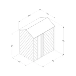 Forest Garden 6x4 Ft Reverse Apex Overlap Wooden Shed With Floor (Base Included) - Assembly Service Included -Hozelock Shop forest garden 6x4 ft reverse apex overlap wooden shed with floor base included assembly service included5013053192917 01t