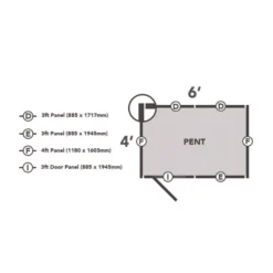 Forest Garden 6x4 Pent Pressure Treated Overlap Wooden Shed With Floor (Base Included) -Hozelock Shop forest garden 6x4 pent pressure treated overlap wooden shed with floor base included 5013053192900 02t