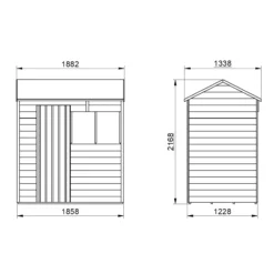Forest Garden 6x4 Reverse Apex Dip Treated Overlap Wooden Shed With Floor (Base Included) - Assembly Service Included -Hozelock Shop forest garden 6x4 reverse apex dip treated overlap wooden shed with floor base included assembly service included5013053178133 01t bq