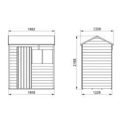 Forest Garden 6x4 Reverse Apex Pressure Treated Overlap Wooden Shed With Floor - Assembly Service Included -Hozelock Shop forest garden 6x4 reverse apex pressure treated overlap wooden shed with floor assembly service included5013053178164 01t bq