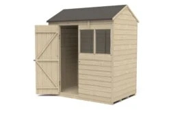 Forest Garden 6x4 Reverse Apex Pressure Treated Overlap Wooden Shed With Floor - Assembly Service Included -Hozelock Shop forest garden 6x4 reverse apex pressure treated overlap wooden shed with floor assembly service included5013053178164 21c bq