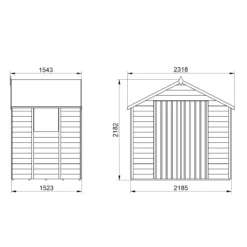 Forest Garden 7x5 Apex Dip Treated Overlap Wooden Shed With Floor (Base Included) - Assembly Service Included -Hozelock Shop forest garden 7x5 apex dip treated overlap wooden shed with floor base included assembly service included5013053177808 01t bq