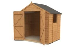Forest Garden 7x5 Apex Dip Treated Overlap Wooden Shed With Floor (Base Included) - Assembly Service Included -Hozelock Shop forest garden 7x5 apex dip treated overlap wooden shed with floor base included assembly service included5013053177808 21c bq